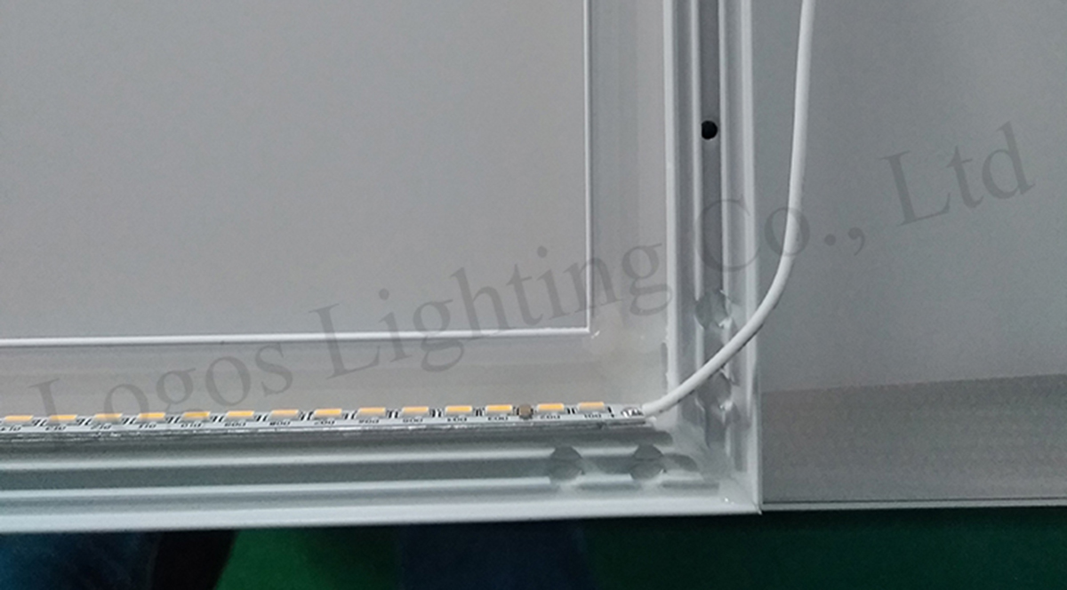 Edge lit LED panel light strip