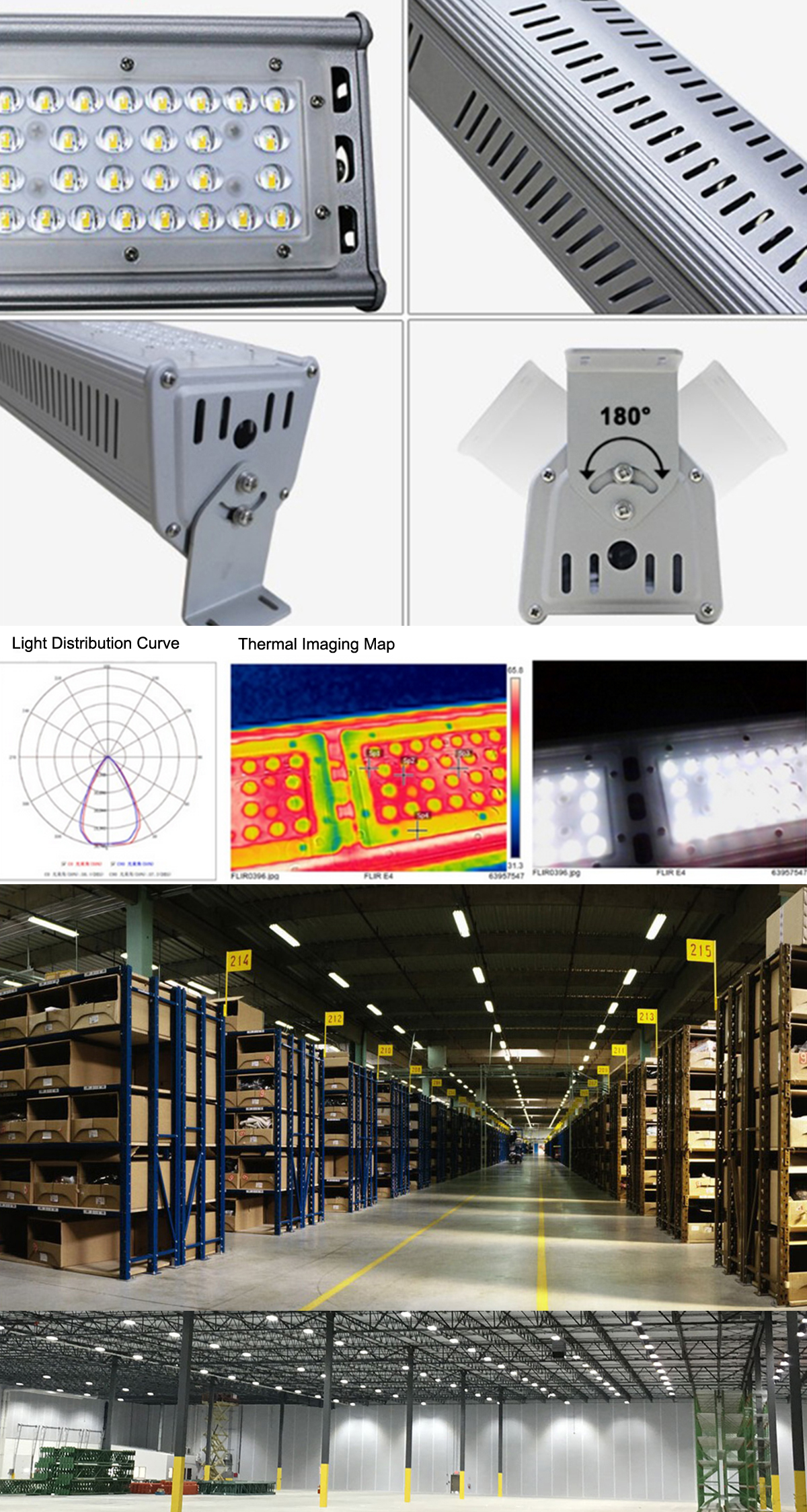 linear led high bay light detail