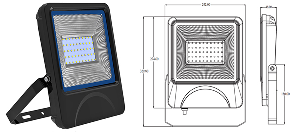 50W Slim LED Floodlight