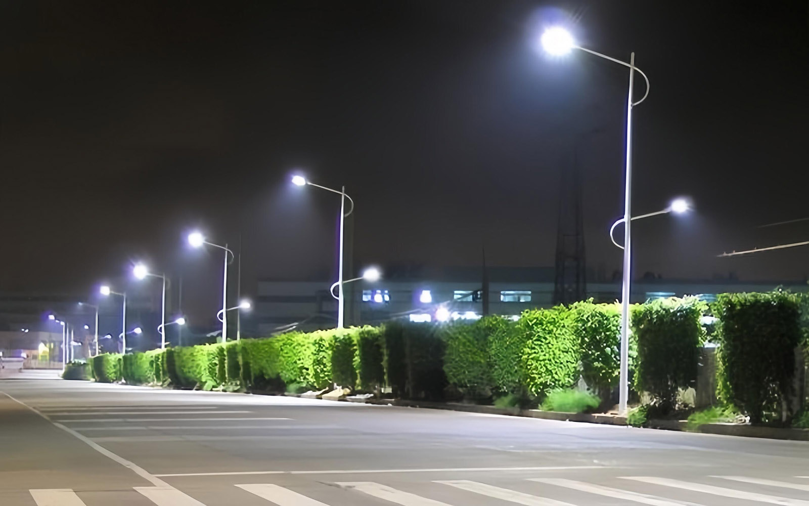 LED Street light in street