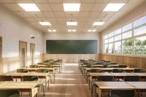 LED Panel Light installed in Classroom