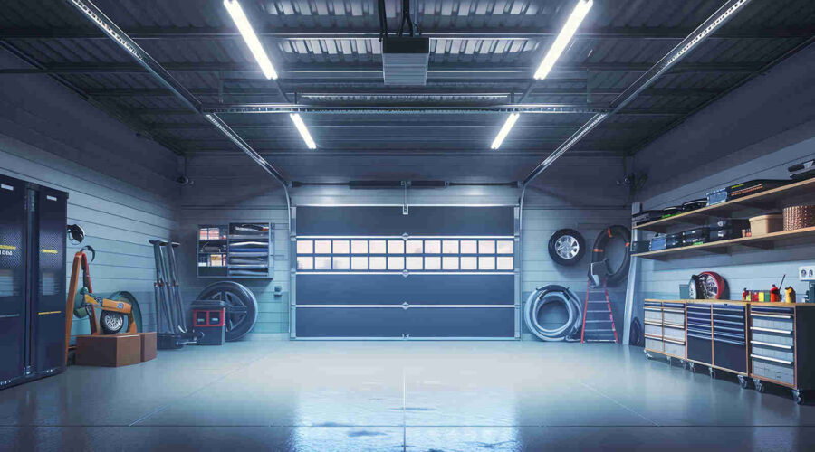 LED Vapor Light installed in Garage