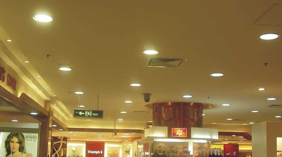 led downlights in shop store