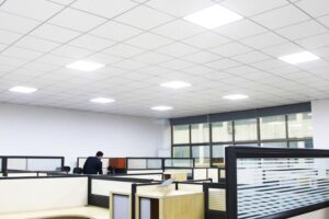 recessed LED panel light applications in office