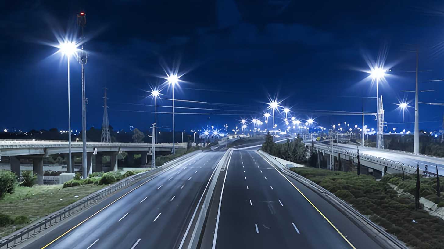 LED street lights in highway