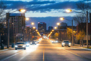 City LED Street Lights with Photocells