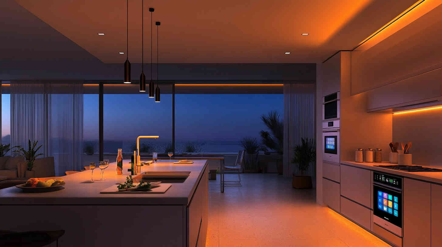 A_family_kitchen_illuminated_by_smart_lighting