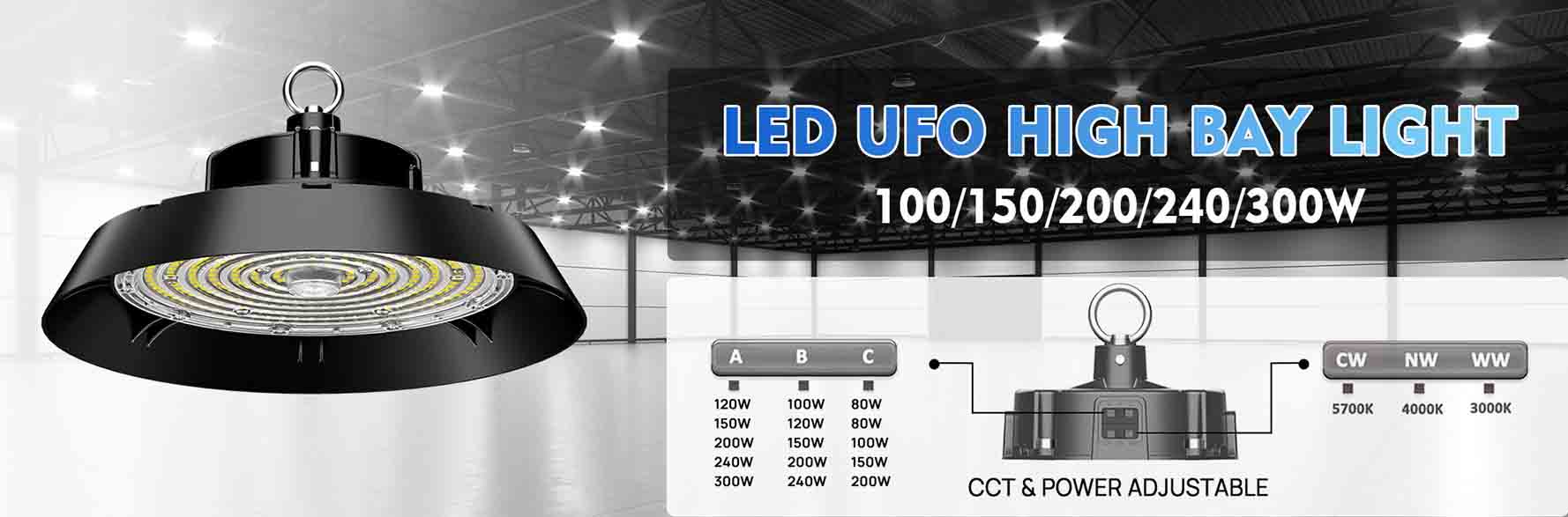 Dis Switch CCT Tunable-LED-UFO-High-Bay-Light