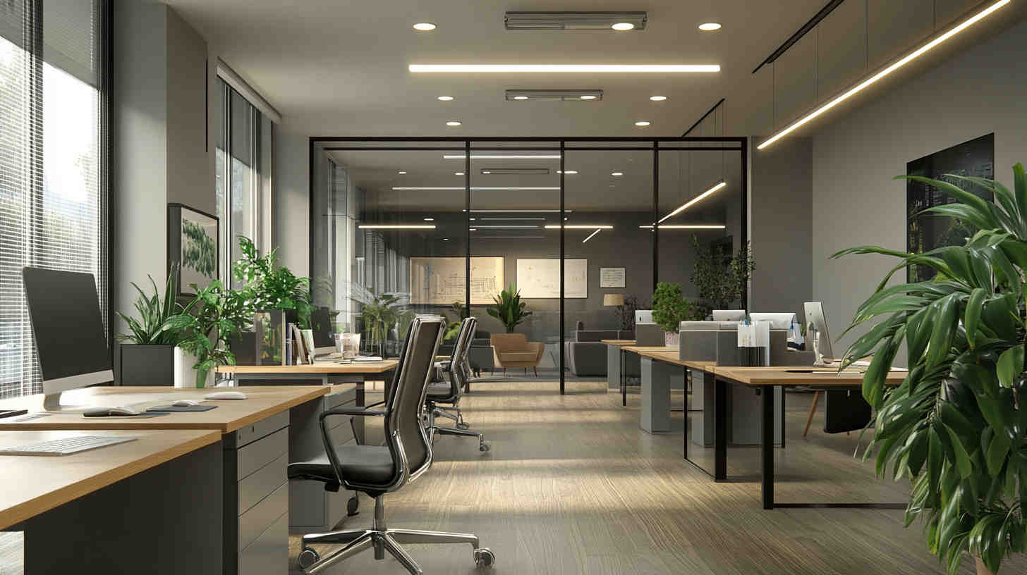 business_office_with_dimmable_LED_desk_lights