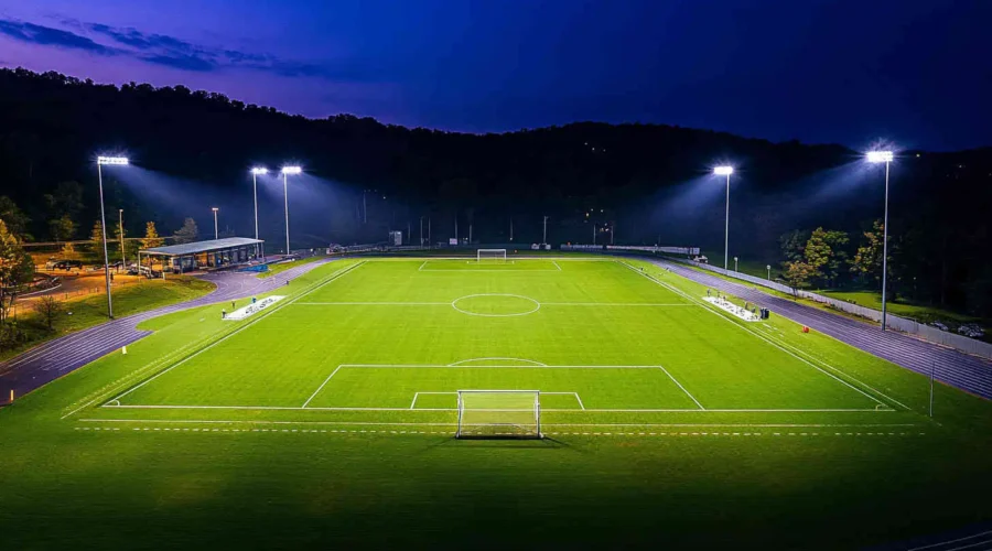large_outdoor_sports_stadium_at_night_illuminated_by LED sports light