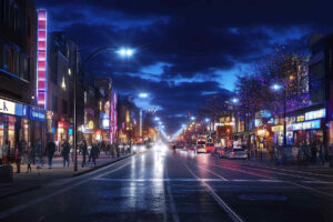 A_bustling_urban_street_at_night_illuminated_by_LED_street_lights