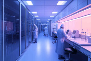 An_ISO_14644-compliant_cleanroom_setup_with_LED_panel light