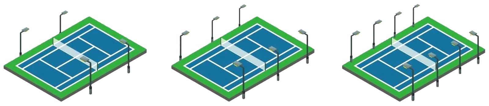 Outdoor Tennis Court Lighting Layout