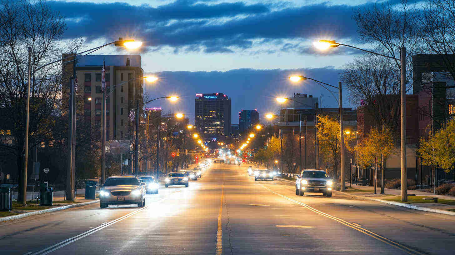 City LED Street Lights with Photocells