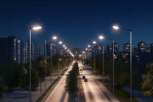 Smart LED street_lights at city street