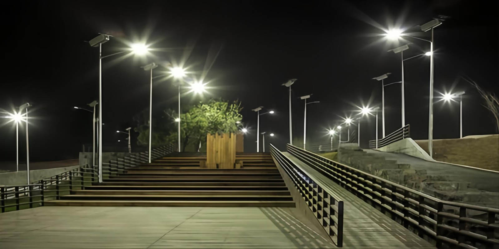 Solar Street Lights Installed in Park