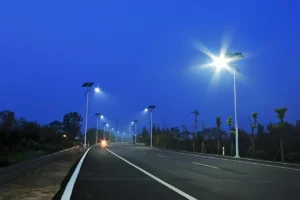 Solar Street Lights on Road