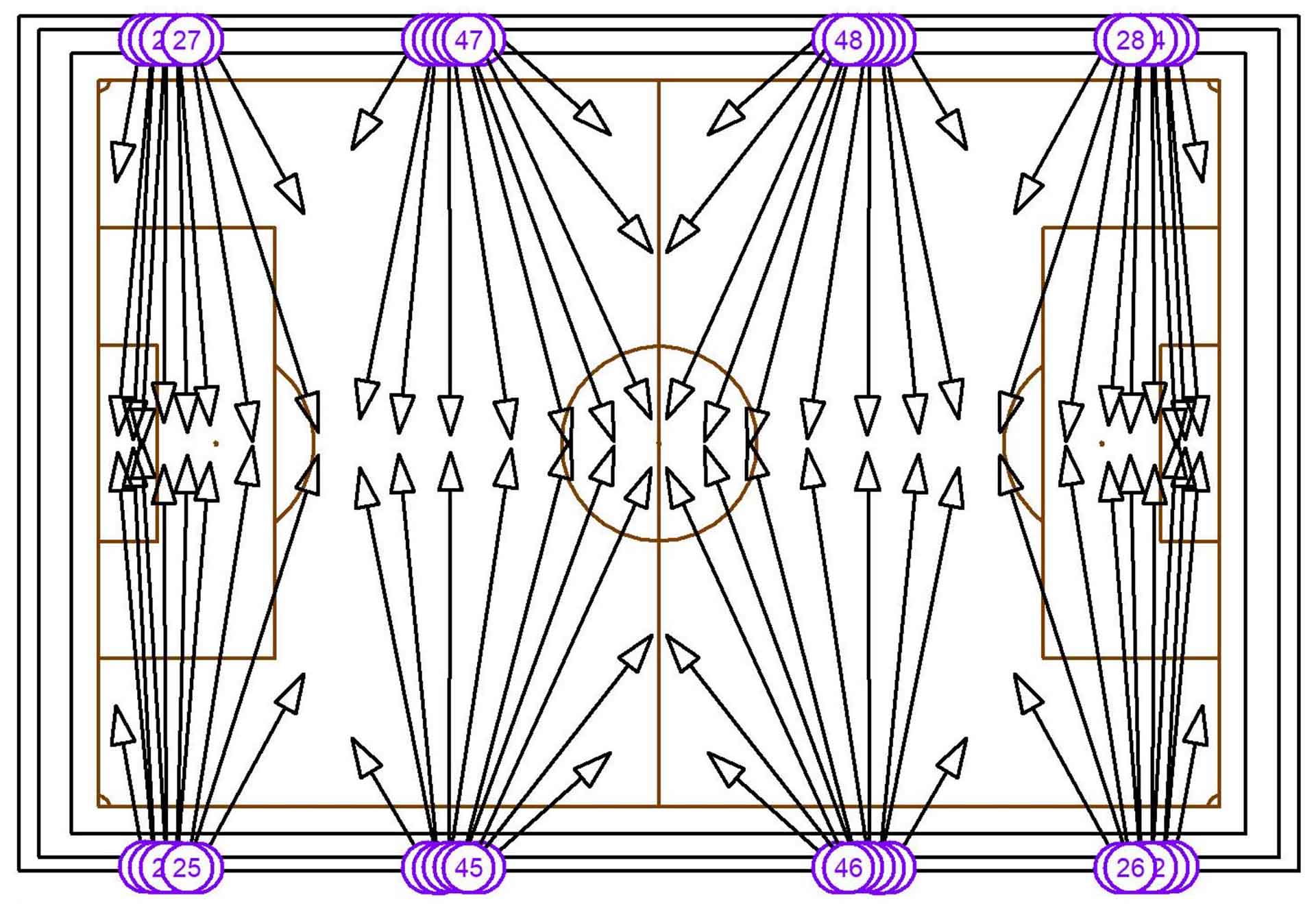 Stadium Lamp Layout Design