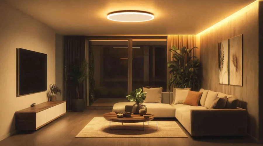 A_modern_living_room_with_a_stylish_LED_ceiling_light