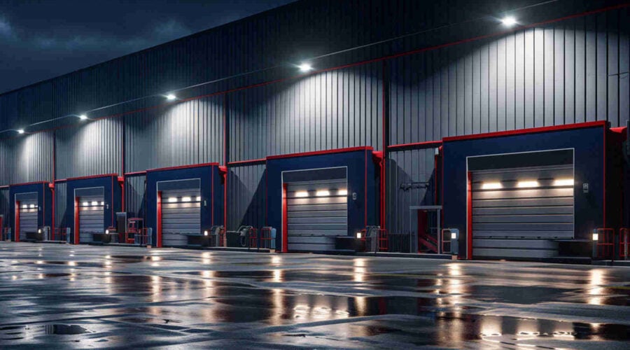 LED Flood Light installed in Loading Dock