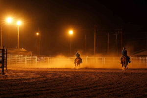 outdoor_rodeo_arena_at_night_tall_poles_with_rugged_led_floodlights