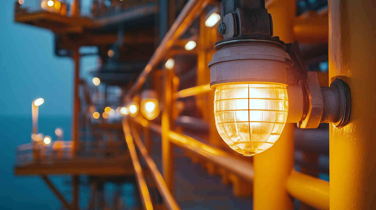 Explosion-proof_LED_floodlight_in_an_oil_rig_setting