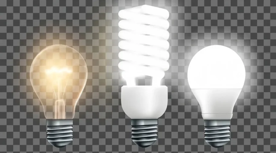 different types of light bulbs