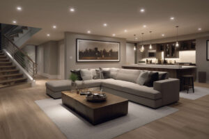 Contemporary_basement_featuring_flat_panel
