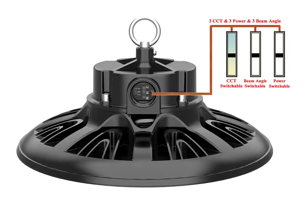 CCT & Power & Beam Aangle Switchable UFO High Bay Light CCT & Power & Beam Aangle Switchable UFO High Bay Light