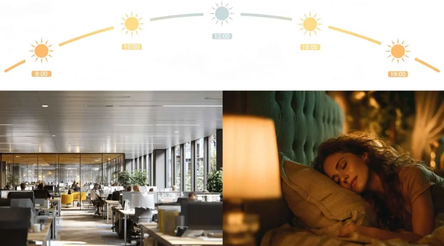 Daylight-vs-warm-light-in-HCL-Lighting