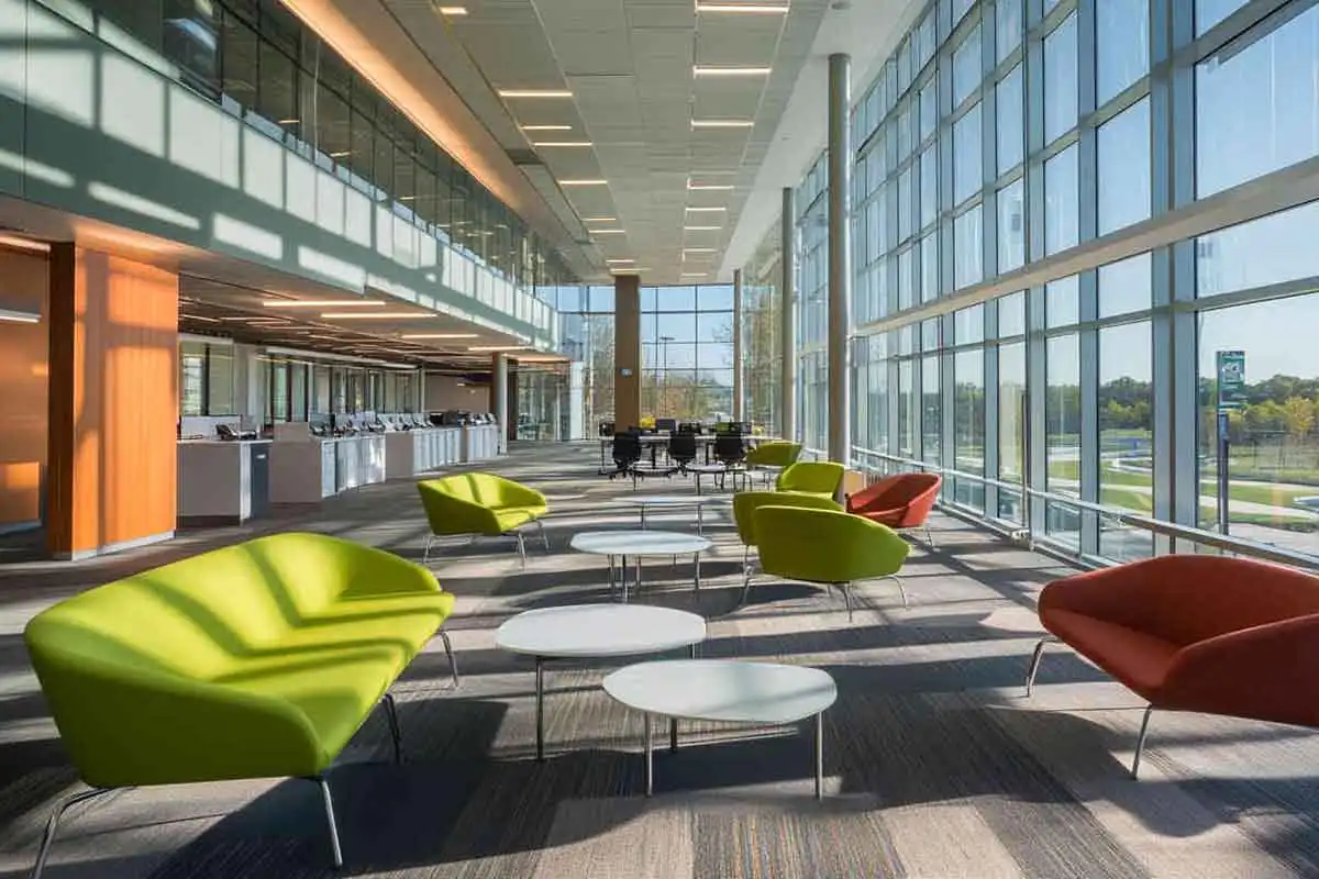 Modern office space with HCL Lighting