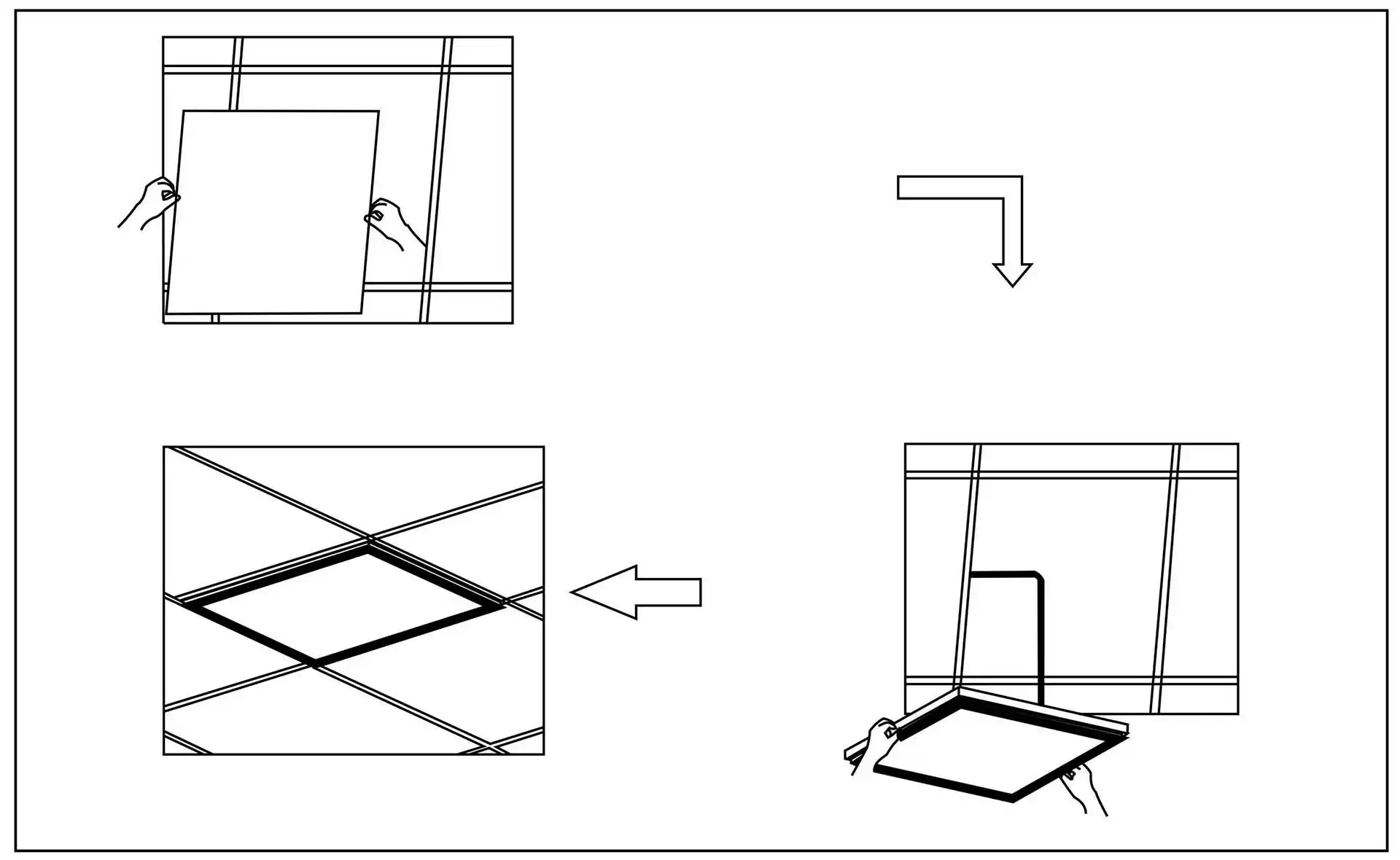 Recessed Mounting of LED Panel Light