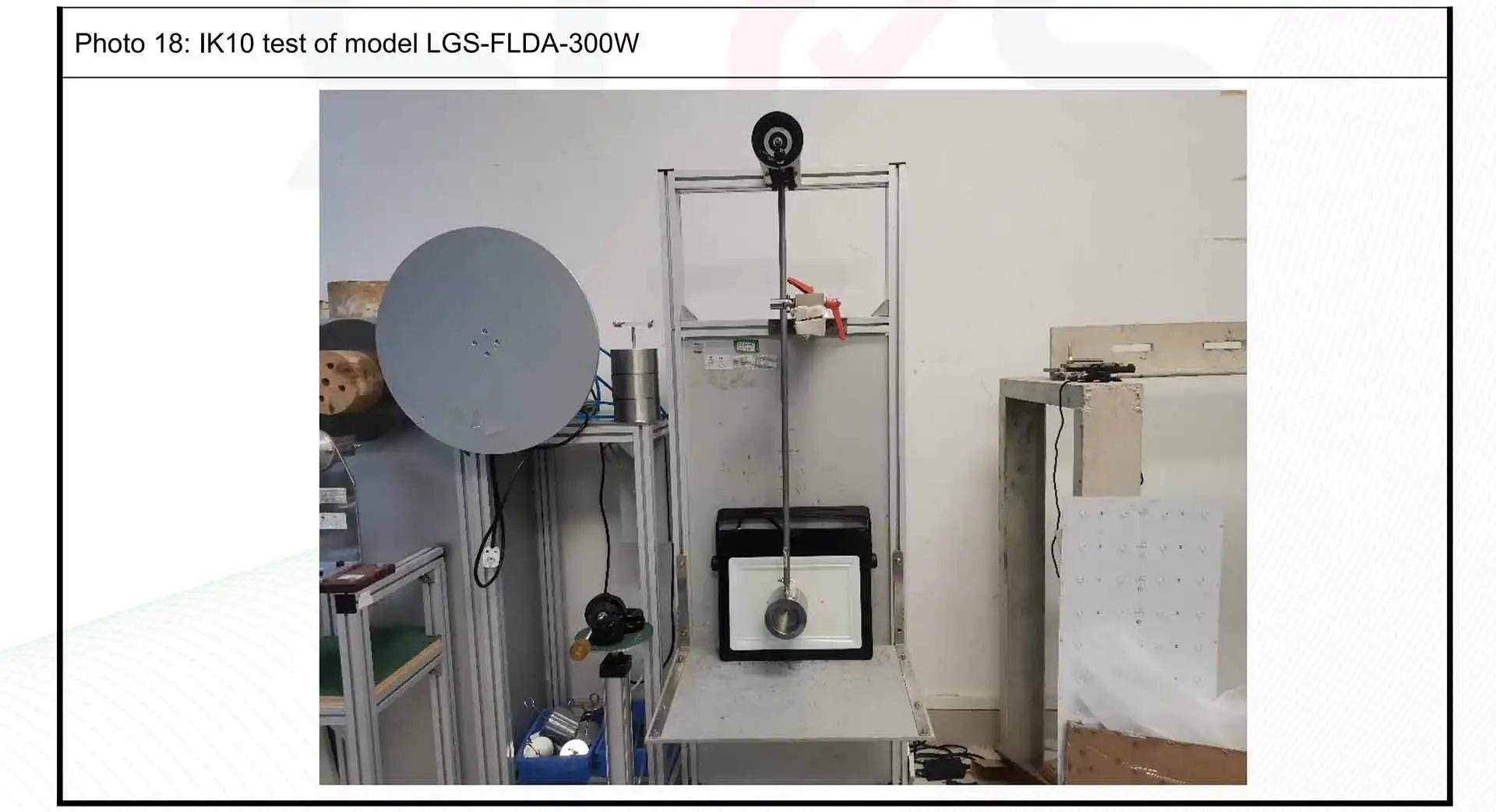 IK10 Testing for LED Flood Light