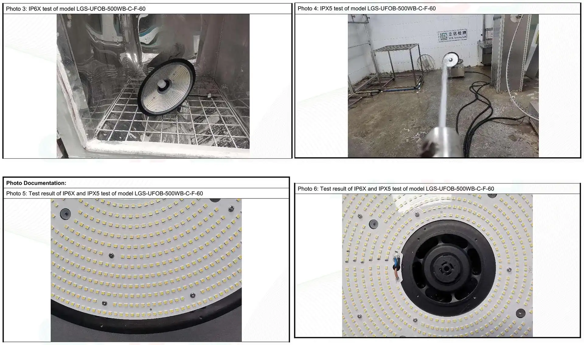 IP65 Testing of LED High Bay Light