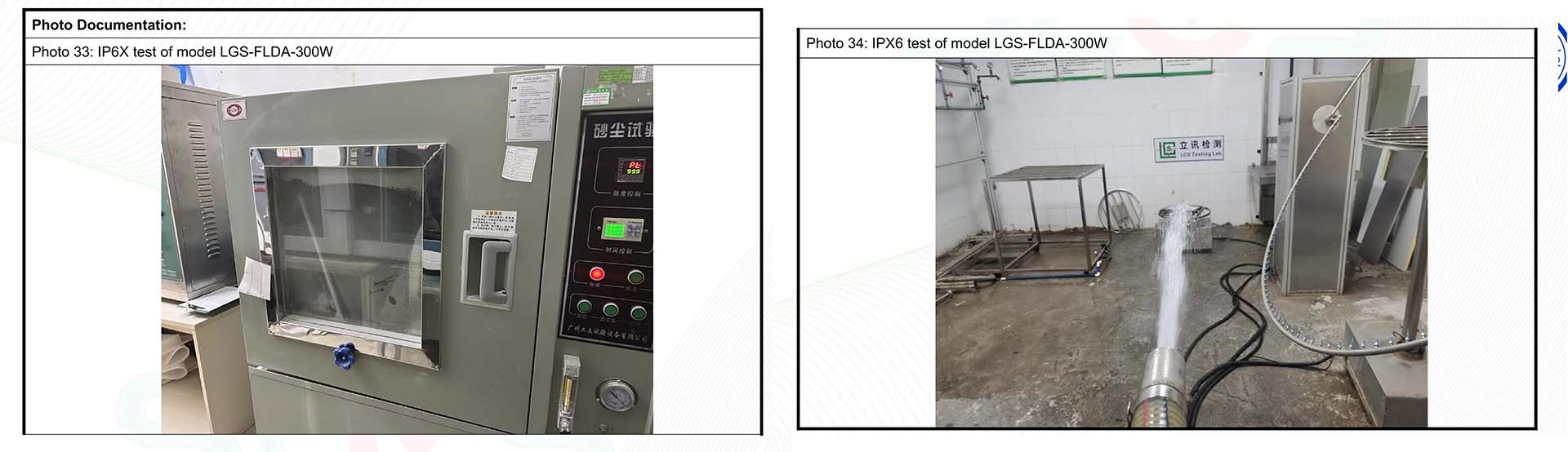 IP66 Testing for LED Flood Light