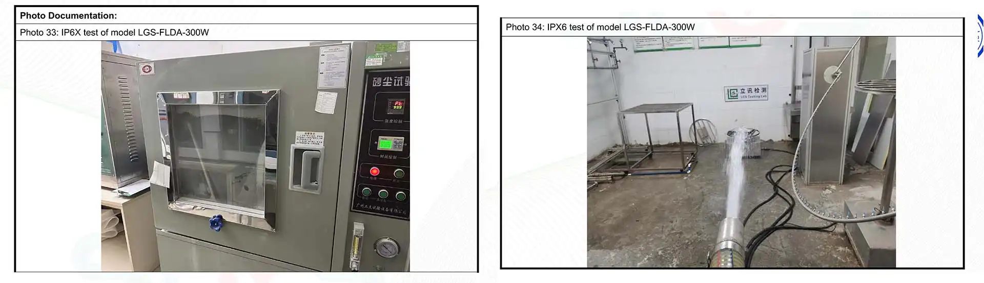 IP66 Testing for LED Flood Light