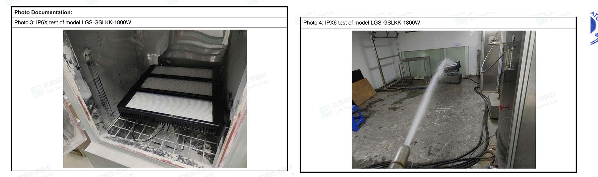 IP66 Testing for LED High Mast Light