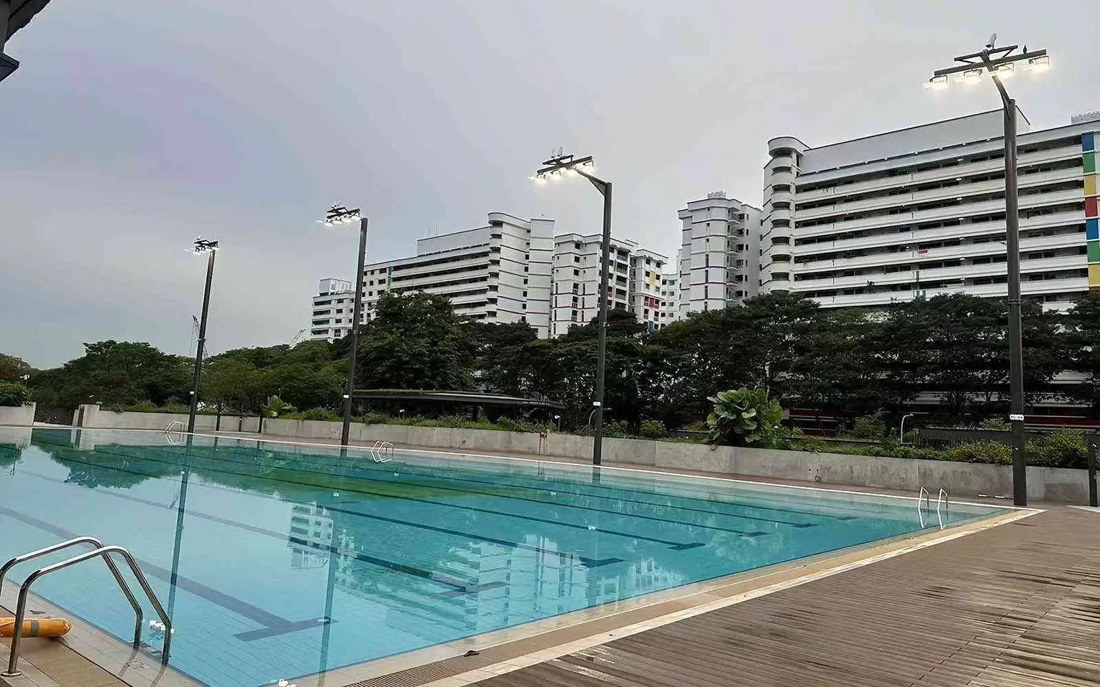 LED High Mast Light installed for Swiming Pool