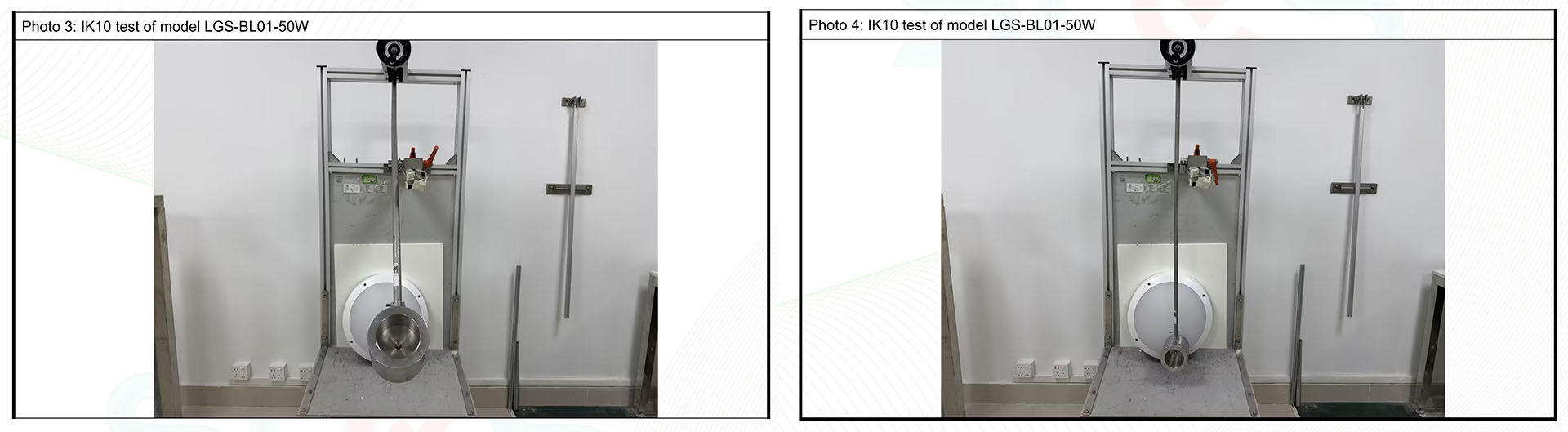 IK10 Testing for LED Bulkhead Light