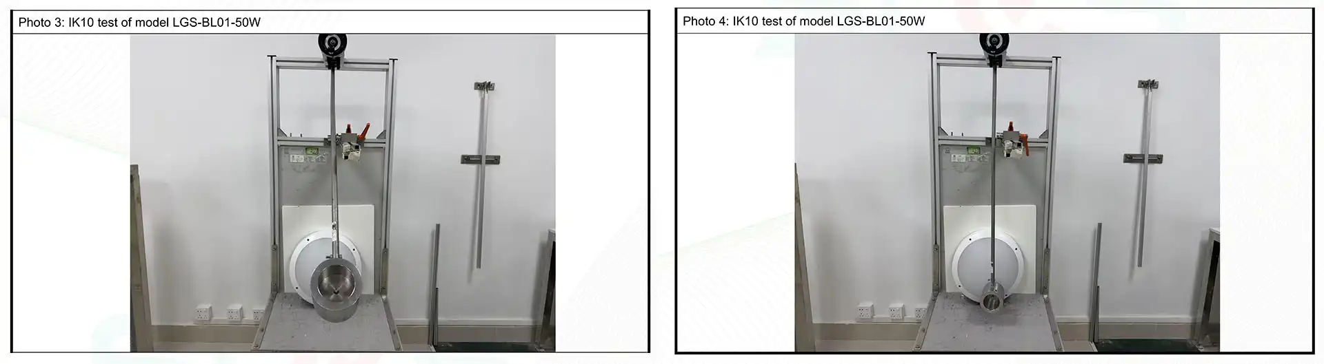 IK10 Testing for LED Bulkhead Light