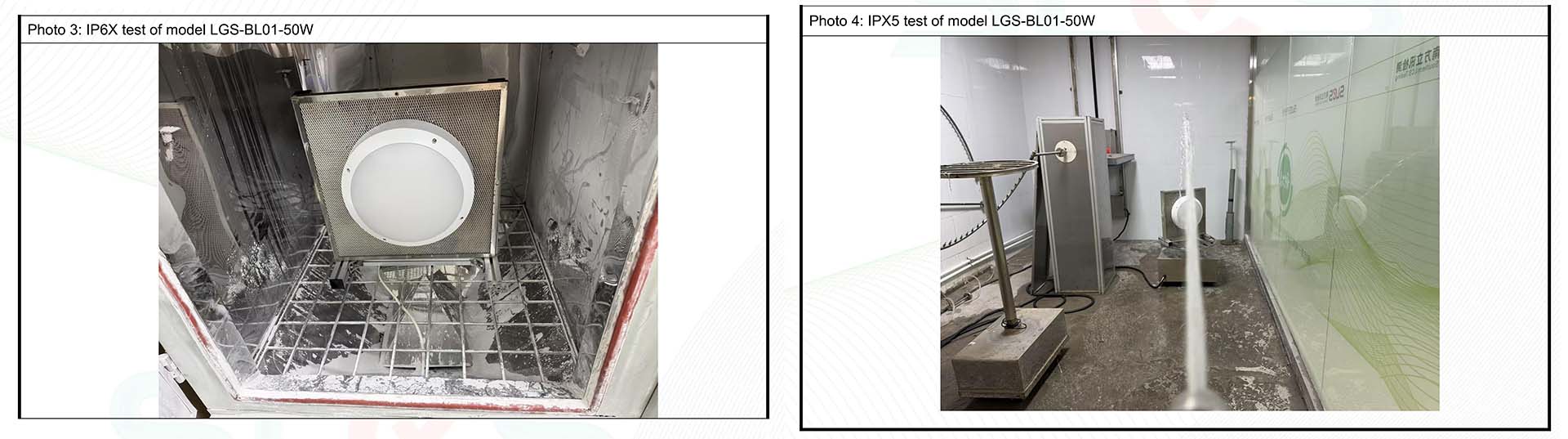 IP65 Testing for LED Bulkhead Light
