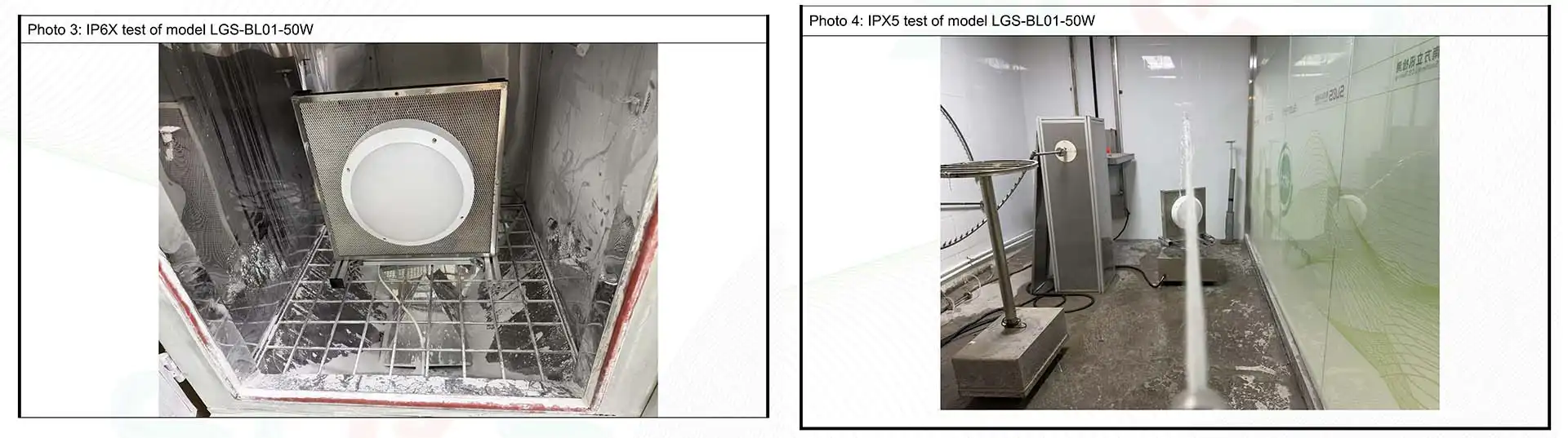 IP65 Testing for LED Bulkhead Light