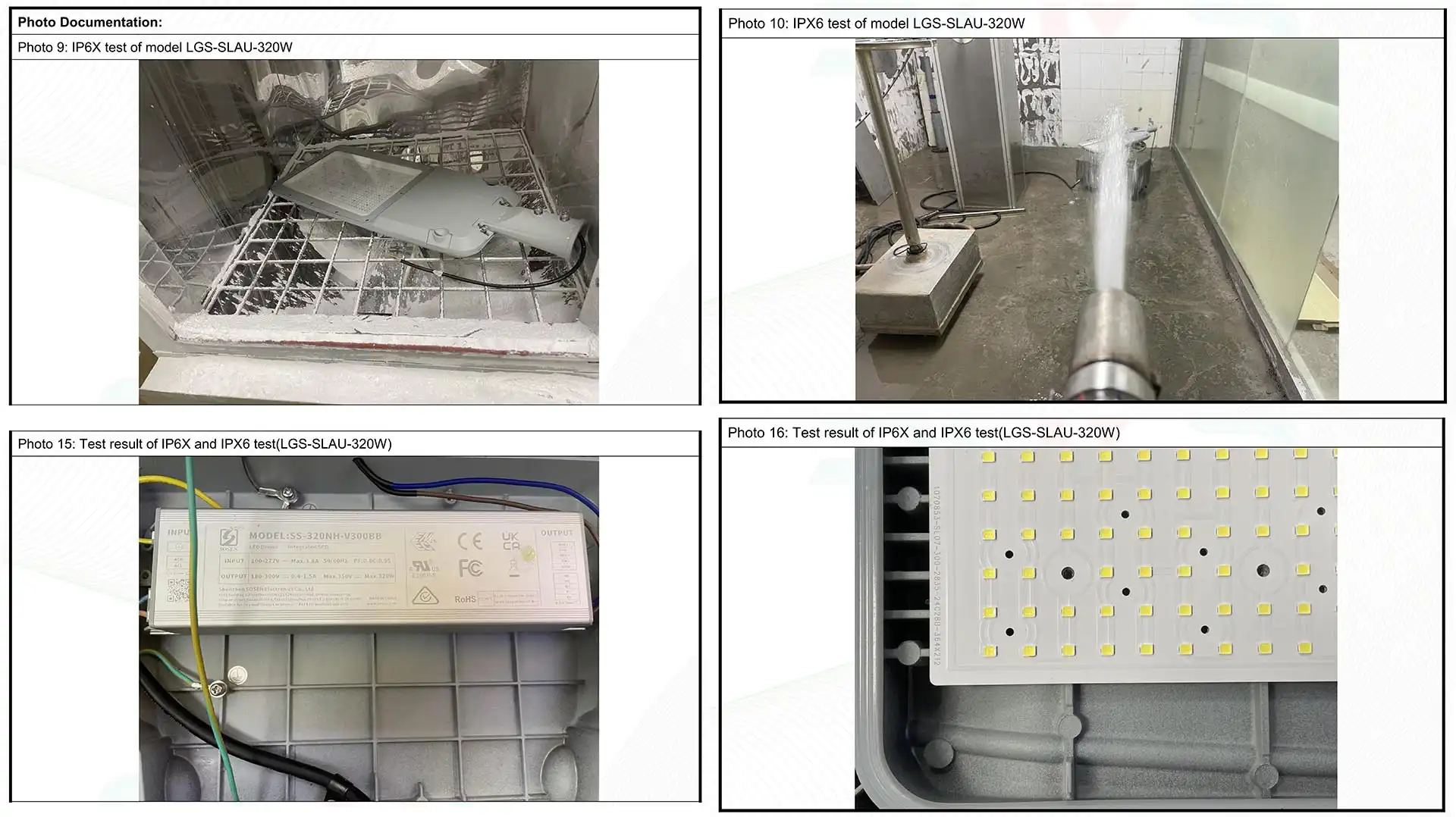 IP66 Testing for LED Street Light